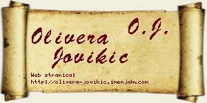 Olivera Jovikić vizit kartica